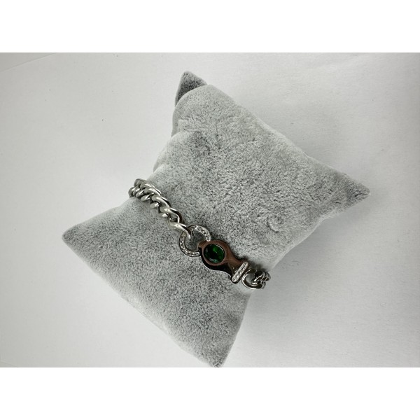 Gümüş Ayarlanabilir Desenli Bileklik